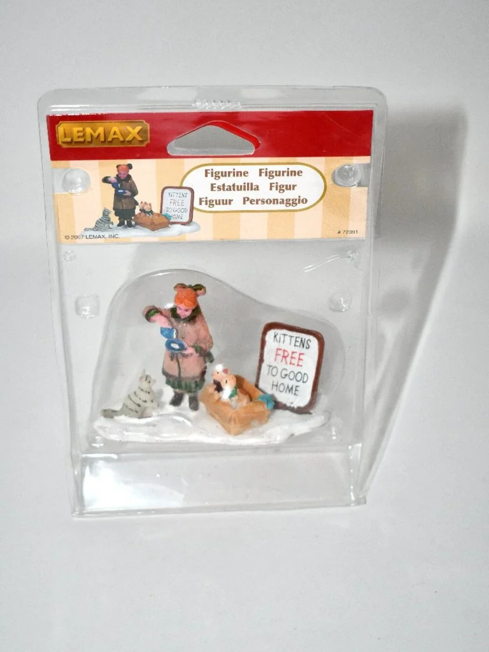 Lemax 2007 Free To Good Home Kittens Christmas Village Figurine, NWT